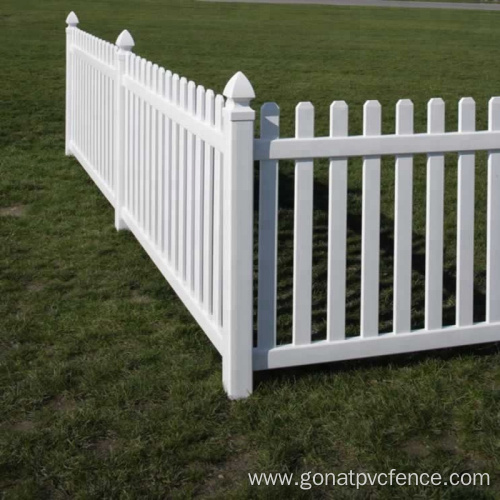 White PVC Picket Fence